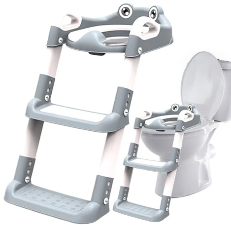 Scaletta Per WC Da Allenamento,53x35 Cm Anti Spruzzo Pieghevole Regolazione Comodo Accessorio,sedile Per Vasino,Sgabello WC Per Bambini Con Vasino Antiscivolo Per Bambini Per Ragazze E Ragazzi