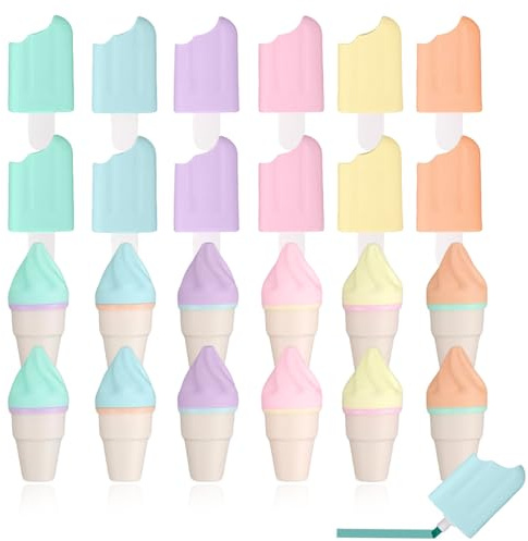 24 Stück Mini Textmarker Set Mitgebsel Kindergeburtstag 6/8/10 Jahre Textmarker Mini Bonbon Textliner Stifte Lustiges Briefpapier Geeignet für Kindergeschenke Partys Geburtstage Schulgeschenke