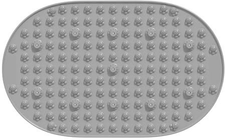 perfeclan Alfombrilla de acupresión para pies, almohadilla de masaje portátil fácil de limpiar para reflexología, ideal para caminar, masajear los dedos de los, Pata Gris con Forma