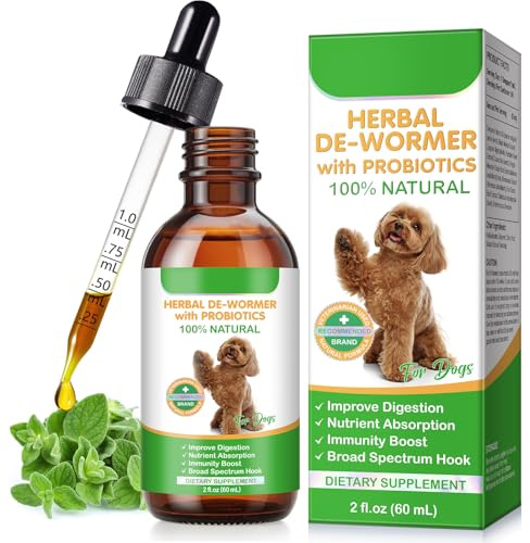 Desparasitante Perros 60 ml, tratamiento antiparasitario con probióticos