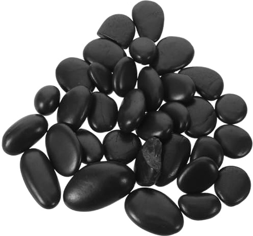 Ciieeo Set di Ciottoli Naturali Levigati per Barbecue e Piante da Interno, Pietre da Cucina per Griglia in Pietra 2-3 Cm, 1 Kg, per Uso Interno ed Esterno e Riscaldamento Cibi