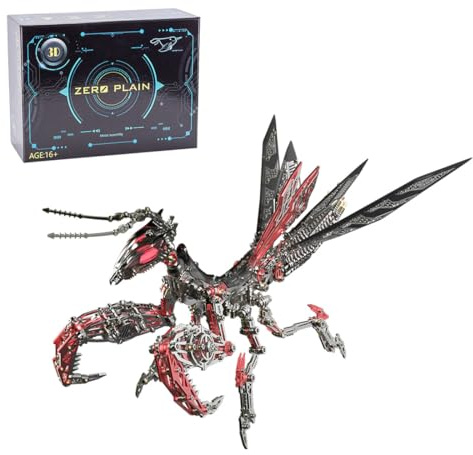 3D Metall Puzzle Modellbausatz, Gottesanbeterin Metal Modell Bausatz, DIY Edelstahl Mechanische Insekten Tier Modell, 3D Puzzle Metall Spielzeug, Dekorationen Geschenk für Erwachsene(1109 Teilen)