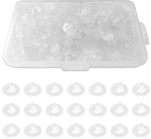 200 Stück Transparente Silikon Ohrringverschlüsse | Sichert Ohrstecker zuverlässig vor Verlust, weiches Material ohne unangenehme Druckstellen im Alltag