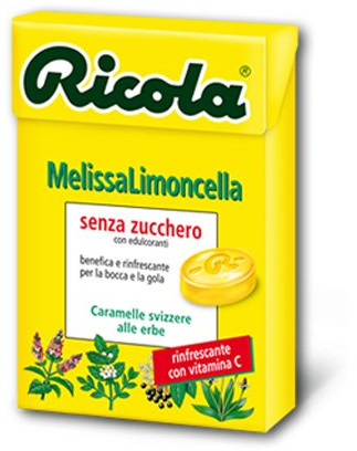 Caramelos Ricola Melissa Limoncella en estuche 10 unidades – Sin gluten ni lactosa