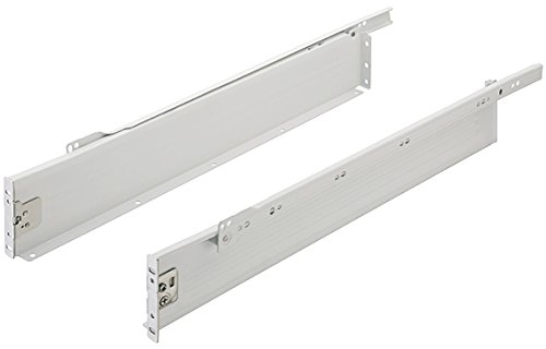 Gedotec Schubkasten-System Schubladenschiene Teilauszug Schubladen-Box Küchen-Schrank | Nennlänge: 500 mm | Zargenführung Tragkraft 25 kg | Rollenführung Höhe 86 mm | 1 Garnitur - Auszüge für Möbel