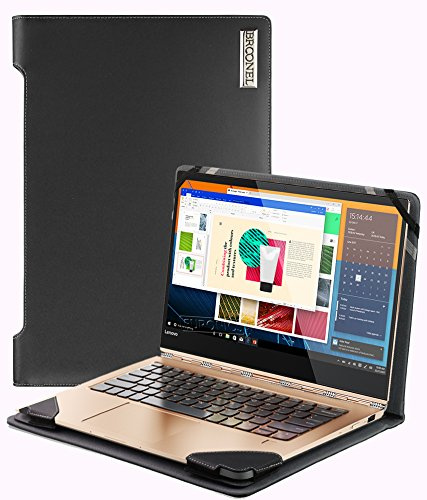 Navitech äkta läder ultrabook fodral svart Lenovo Yoga 920 13
