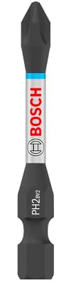 Bosch 15x PRO Phillips Impact Bit | Length 55 mm, Professional Accessory Screwdriver, Drill Drivers