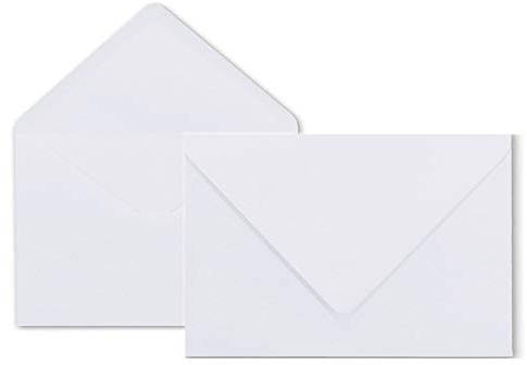 Briefumschläge DIN B6 125 x 176 mm spitze Lasche Nassklebung 120g für Hochzeit, Einladungen, Glückwunschkarten