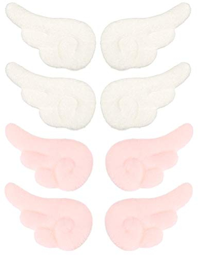Beaupretty 4 Paare Plüsch Engelsflügel Haarspangen Süße Flügel Haarspangen Cartoon Haarnadeln Rutschfeste für Mädchen Frauen Weiß Rosa