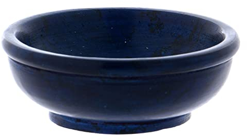 Ciotolina portaincenso Pietra ollare BLU Cobalto 8 cm