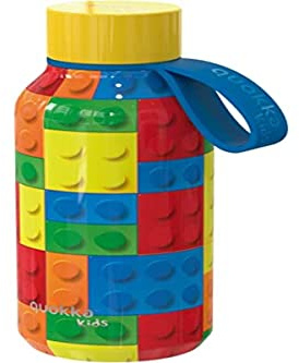 Quokka KIDS SOLID BRICKS | TERMO BOTTIGLIA CON GANCIO IN ACCIAIO INOX 330 ML