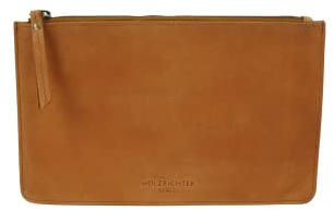 HOLZRICHTER Berlin Lederbeutel No 1-2 (L) Camel – Große Pouch, Lederbeutel und Tasche, handgefertigt aus Premiumleder
