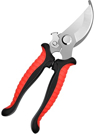Xzeemo Bypass-Gartenschere für Frische Äste und Zweige, 19cm Rosenschere Profi, Pflanzenschere aus SK5 Stahl, Floristenschere, Blumenschere, Professionelle Baumschere Gartenschere Edelstahl