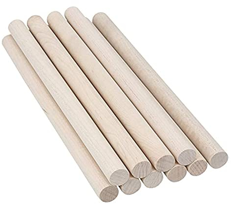 10 Holzstäbchen, Holzrundstäbe, Modellbau Schnitzerei, Für DIY Handwerk Malerei Haus Und Garten Dekoration,20mm,Diameter