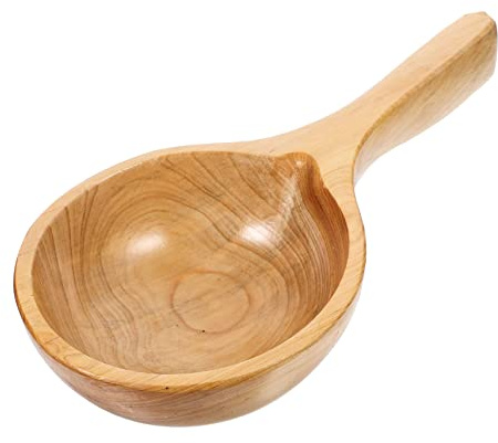 Louche à Eau en Bois Massif Louche à Eau de Cuisine Polyvalente Poignée de Bain pour Garçons Et Filles à Domestique Unité D'évier Portable sans Plomberie