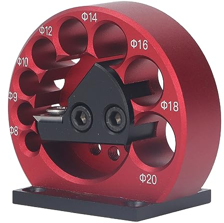 Taglierina per Tasselli Barra Tonda 8 a 20 mm per Tutti i Legni Duri e Teneri Corpo in Lega di Alluminio a 8 Fori Lama in