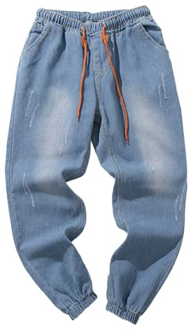 Tejanos De Verano Hombre Vaqueros Caidos Hombre Pantalones Sueltos Hombre Vaqueros con Parches Hombre Pantalones Vaqueros Rasgados Hombre Pantalones Playeros para Hombre Jean Tiro Alto Hombre