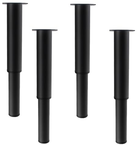 Gartenassistentin 4 Stück Verstellbar Moderne Möbelfüße,Gummi-Bodenschonern Möbelbeine/Möbelfüße,Ersatz-Sofa-Stützbein Robuster Möbelfuß für Küche/Schlafzimmer/Wohnzimmer/Badezimmer
