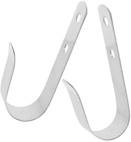 CAXUSD Boat Lifebuoy Holder Stainless Steel 2pcs Easy Install Rope and Dock Hook for Marine Railings Garage and Pool Organisation