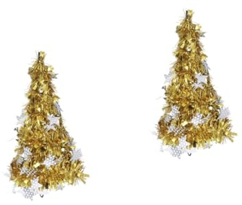 XFZJCHAP 2 Stück Desktop-Weihnachtsbaum Tisch-Weihnachtsbaum Mini-Weihnachtsbaum Weihnachtsdorf-Baum Weihnachtsbaum Weihnachtsbaum Mini-Weihnachtsbaum Kreatives Weihnachtsbaummodell