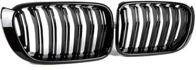 Viviance Auto Frontstoßstange Kühlergrill Gitter kompatibel mit BMW X3 X4 F25 F26 2014-2016 - Glänzendes Schwarz