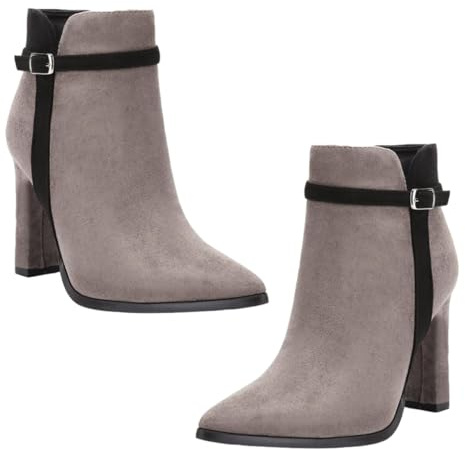 DEARMAMY Stivali Donna Autunno Inverno Scarpe Tacchi Spesso Design Casual e Moda per Utilizzo Quotidiano