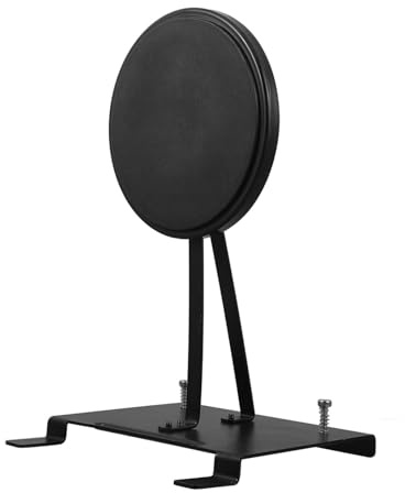 Bassdrum Übungspad mit Fußsteuerung, Tragbar für Training, Stahl, Schwarz | Doppelfußtechnik, Leises Pedaltraining, Unterwegs Nutzbar, für Musiker, Kompakt und Robust Zufällige Farbe