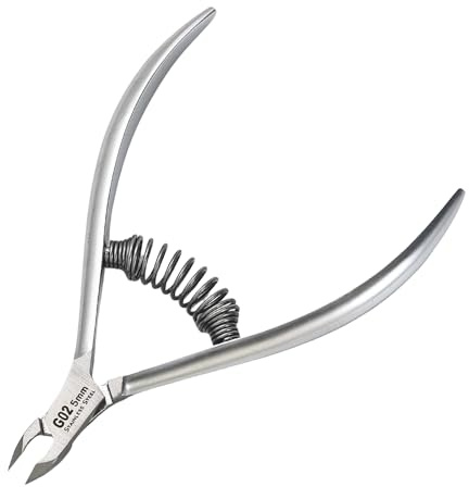 Cortacutículas profesional de acero inoxidable, cortador de cutículas de acero inoxidable, herramienta de manicura para cuidado de uñas, cortacutículas profesional