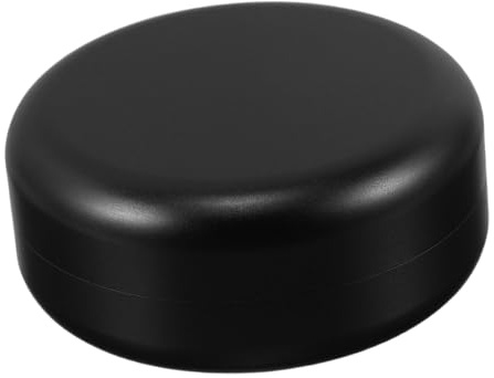 DEARMAMY Small Cigarette Case, Black Aluminium Alloy round Tin Box with Screw Lid, Moisture-proof Seal, Compact Portable Mini Storage Jar for Travel and Everyday Use