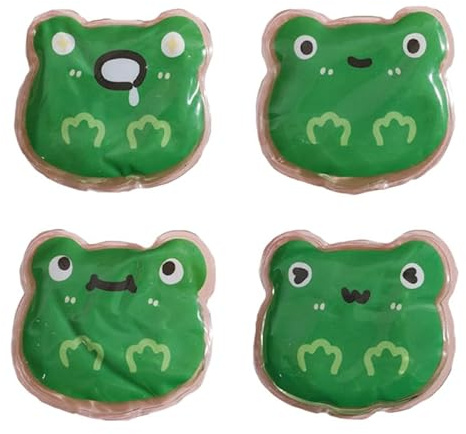 Alipis 4pcs Reusable Instant Heat Hand Warmers Frog-Shaped Plastic Hand Warmers Portable Self-Heating Warm Bags for Winter Outdoor Use