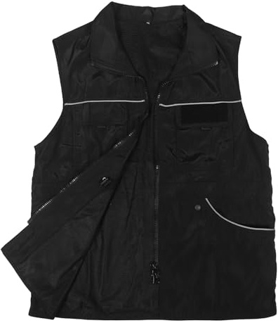 Trainingsweste für Hundetrainer mit Großen Taschen, Kratzfest, 2XL | Schwarz, Verstellbare Schnallen, Reflektierende Streifen, Polyester, für Hundespielzeug und Trainingshilfe