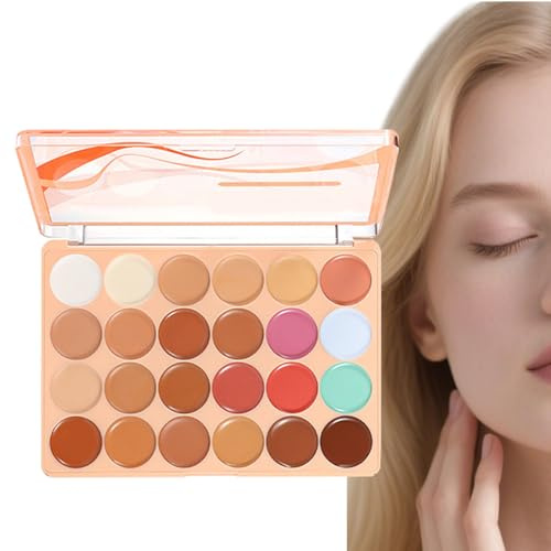 Bandeja bronceadora cosmética: base de pigmento, neutralizador de piel duradero, pasta de camuflaje impermeable, tablero estroboscópico radiante | Uso facial versátil del reforzador del caso gra