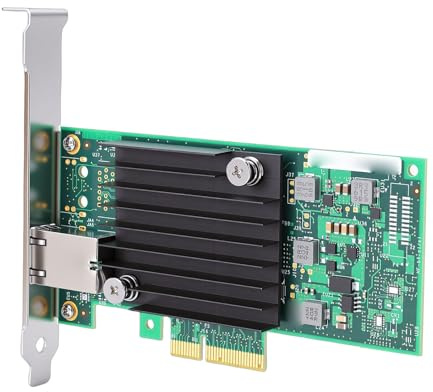 Eminchu Tarjeta de Red PCIe de 10Gb, Adaptador Ethernet de Puerto RJ45, Tarjeta PCIe 3.0 X4 PCI Express con Controlador T1, SR IOV y PXE