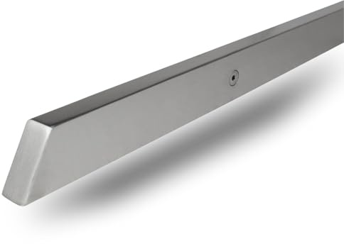INOXLM Rampe escalier rectangulaire en Acier Inox AISI 304 40x20mm, Main Courante Pour Escalier Finition Satinée Made in Italy, Garde corps escalier pour Intérieur et Extérieur (Gris 50 cm)