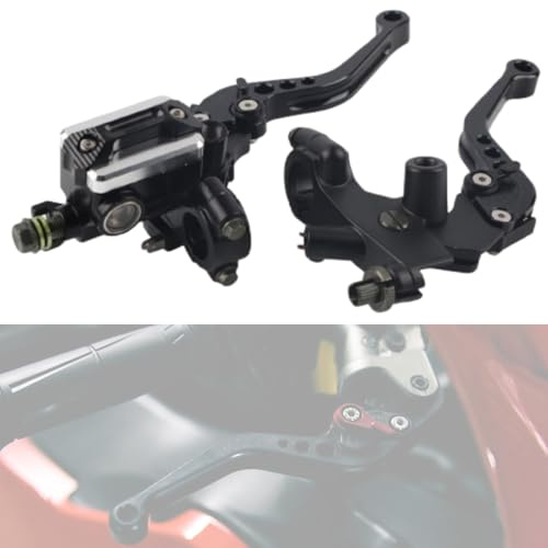 Motorrad Hauptbremszylinder Hebel, Brems und Kupplungsgeberzylinderhebel, 1 Paar Universal Motorrad Bremse Kupplung Hauptzylinder Reservoir Hebel Lenker für Motorräder mit 7/8 Zoll (22 mm) Lenker
