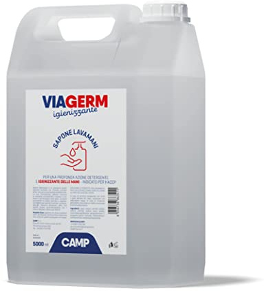 CAMP Viagerm Sapone Liquido Igienizzante, Idratante e Delicato per mani, 5000 ml