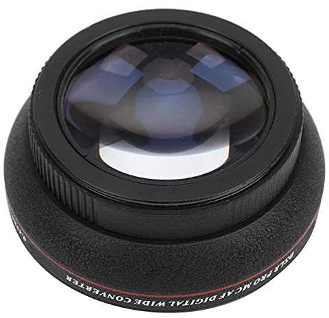 Goshyda Obiettivo Grandangolare per Fotocamera, Obiettivo Grandangolare Aggiuntivo 0,45X in Lega di Vetro Ottico Ad Alta Trasmittanza Nero con Panno Antipolvere per Obiettivo per Fotocamera da 67 Mm