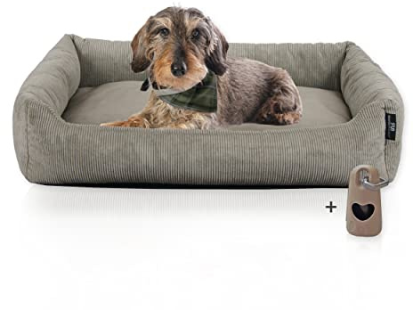 Rohrschneider Hundebett kleine und mittelgr. Hunde (Taupe 70x50 cm)