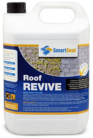 Smartseal 'Roof Revive' - Green Growth & Algae Killer Safe & Easy to Use- Apply & Leave- Inhibits re-Growth Suitable for All Roof Tiles