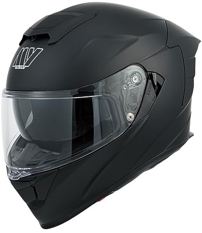 MY Casco Moto Integral 936, Homologado ECE 22.06, con Doble Visera, Negro (Negro Mate, S)