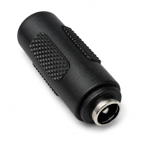 DRUT DC Power Coupler, 5.5mm x 2.1mm, 1pcs, Black | Female to Female Gender Changer Adapter, CCTV, LEDS Lights, Music Instruments Cable Adapter