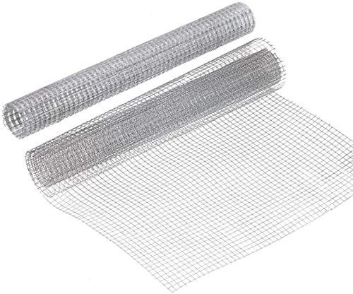 EKSED -304 Stainless Steel Welded Mesh 6 Mm Hole Filter Screen Sheet Never Rust Fence Welded Wire Mesh Rodent Control Poultry Equipment Decoration Protection Mesh,Silver,1x7m