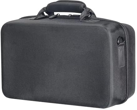 Custodia a guscio rigido console per PS5 Custodia protettiva Organizzatore di viaggio Custodia portatile antigraffio con tracolla (Nero)