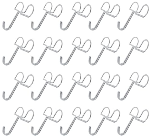 ONEBO 20 Stück S-Haken,304 Edelstahl S-förmiger Haken,Hakenaufhänger,für für Badezimmer, Schlafzimmer, Büro, Küche, Geschäft,bis 10kg Belastbar(15-17mm)