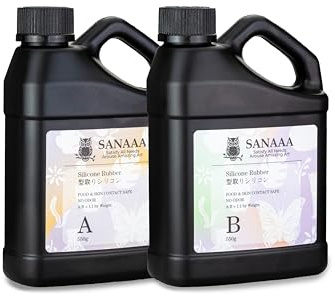 SANAAA Flüssiges Silikon Kautschuk Formen Zum ießen, 1:1 Mischungsverhältnis 10A Silikon für Silikonformen, Harzformen, Kerzenformen, DIY Harzformen(1100 g)