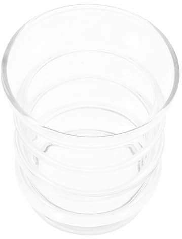 NUOBESTY 4pezzi Bicchiere Portacandela Trasparente Contenitore in Vetro Per Candele Portacandele Da Tavolo Artigianale Ornamento Per Festa e Decorazione Domestica