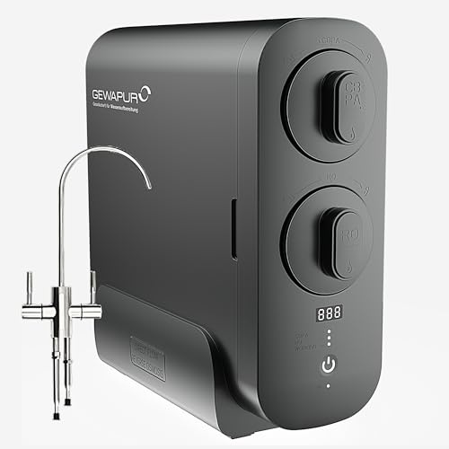 Gewapur Osmoseanlage Trinkwasser Untertisch - Umkehrosmoseanlage Osmo Star 2.0 - Wasserfilter mit 800 GPD