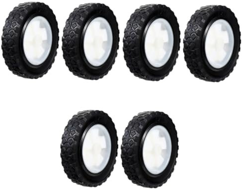 POPETPOP 3 Juegos Ruedas De Repuesto Para Cortacésped Ruedas De Scooter Neumáticos Para Cortacésped Carro Plegable Ruedas De Generador Tractor Caucho Black 2 Piezas * 3