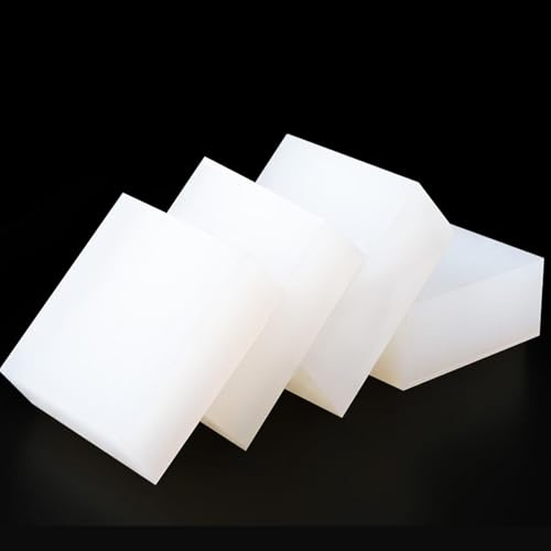 TIHONORI 4er-Pack weiße Silikonpolster 60mm x 60mm, Dicke 2mm bis 10mm, stoßdämpfend, rutschfeste Gummipads für Möbel, Maschinen, Elektronik,10mm