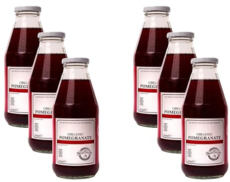 Vita Core | Organic Pomegranate Juice Blend – Pomegranate, Apple, Grape & Blackcurrant, 100% Organic, Refreshing & Nutrient-Rich | 500 ml (Pack of 6)